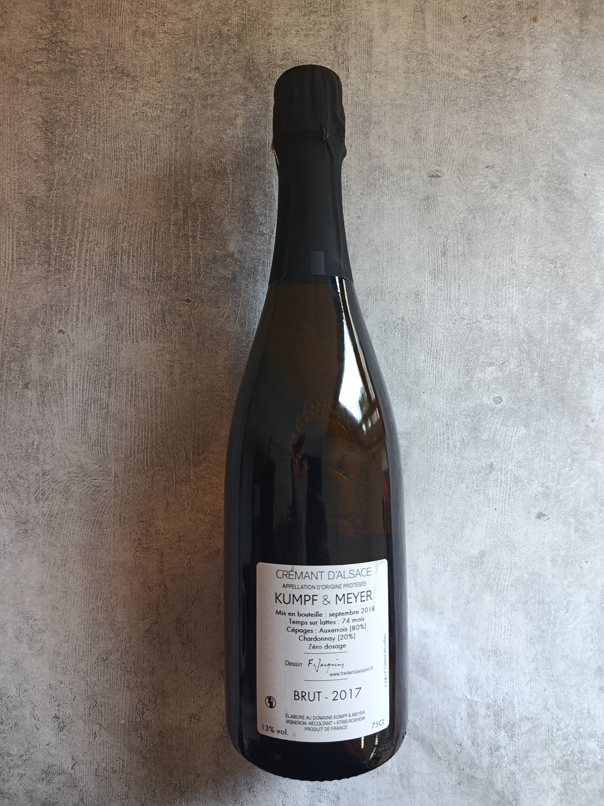 Crémant extra brut zero dosage 2017